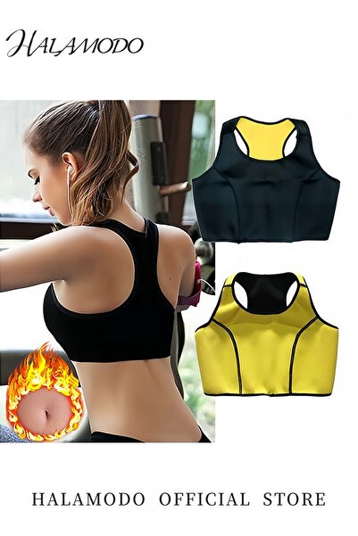 HALAMODO 3PCS Women’s Thermal Slimmer Neoprene Set Fitness Vest Leggings and Waist Support Belt