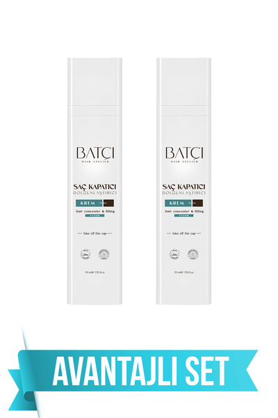 Batçı Saç Kapatıcı Dolgunlaştırıcı Sıvı Krem 50 ml 2 Adet (1 Adet Tarak Hediyeli)