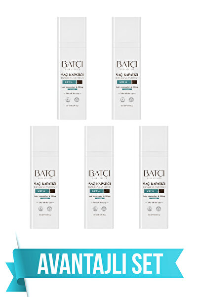 Batçı Saç Kapatıcı Dolgunlaştırıcı Sıvı Krem 30 ml 5 Adet (1 Adet Tarak Hediyeli)