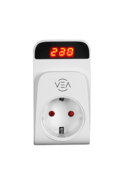 Ecuy Tekli Akım Korumalı Priz Dijital Ekranlı 15A 3520W Aşırı Gerilim Koruma CE Sertifikalı