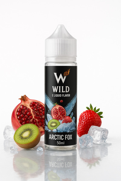 WILD ARCTIC FOX - Premium Aroma 50 ml- Nar, Çilek, Kivi, Buz - Nargile & Likit Tatlandırıcı