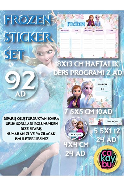 ca kay bu Frozen Frozen set školskih naljepnica 92 komada