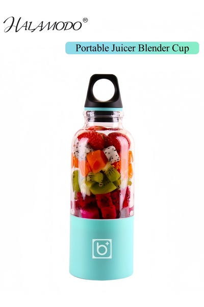 HALAMODO Electric Juicer Cup Portable Rechargeable 0.5 L H24825 Blue