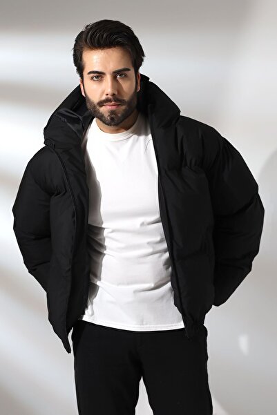 GAREN Kapüşonlu Unisex Yağmur Rüzgar Geçirmez Bomber Oversize Mont Ceket Kaban Waterproof