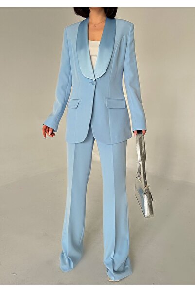 Vuntal BUTİK SATEN ŞAL YAKALI İKİLİ TAKIM BLAZER