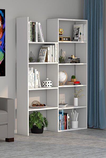 Koordinat Mobilya Star Dekoratif Kitaplık Beyaz
