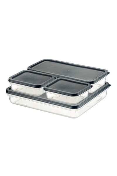 CERONNI Alfa Storage Container Set of 4 No: 1 Anthracite