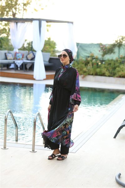 NS TASARIM MAYO Zambak Model Waist Lace Design Hijab Pareo