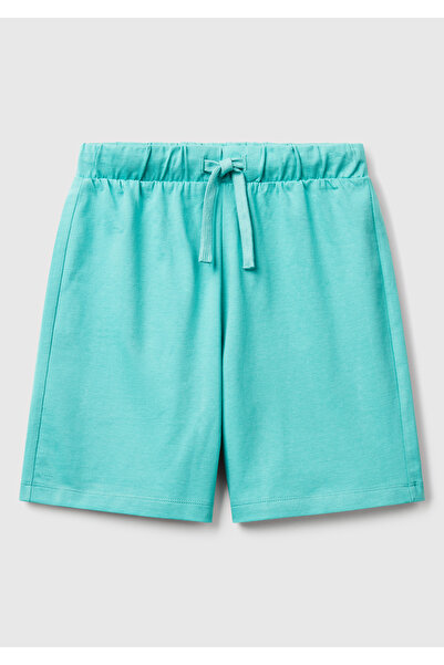 United Colors of Benetton Erkek Çocuk Mint Yeşili Arka Cebi Logo Baskılı Beli...