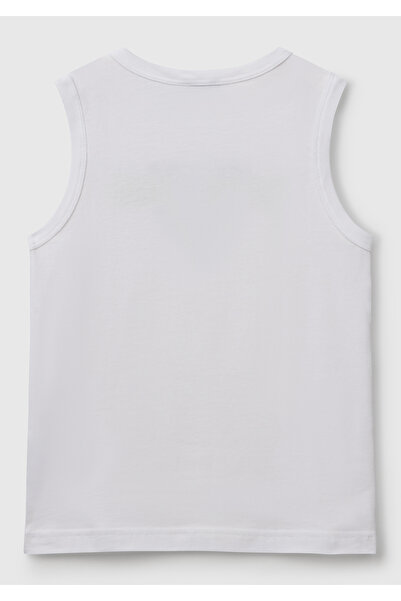 United Colors of Benetton Αγόρι με λευκό λογότυπο Benetton με στάμπα