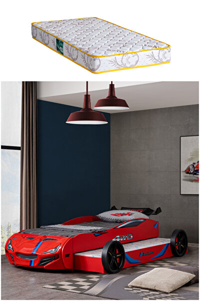 Setay Yavrulu Arabalı Yatak, Merso Yavrulu Rüzgarlıklı Arabalı Karyola + 1 Adet Comfort Yatak