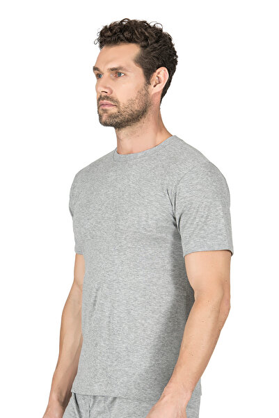 ÖZKAN underwear Özkan 0116 6 Pack Men's Ribbed Flexible Comfortable Closed Collar Half Sleeve Athlete Undershirt