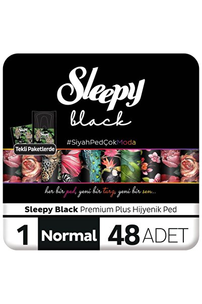 Sleepy Black Premium Plus Hijyenik Ped Normal 48 Adet Ped