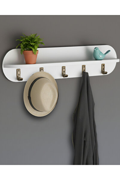 Velquin Çengel 80 x 20 cm Raflı Duvar Askılığı , Lüks Vestiyer Askısı, Duvar ...