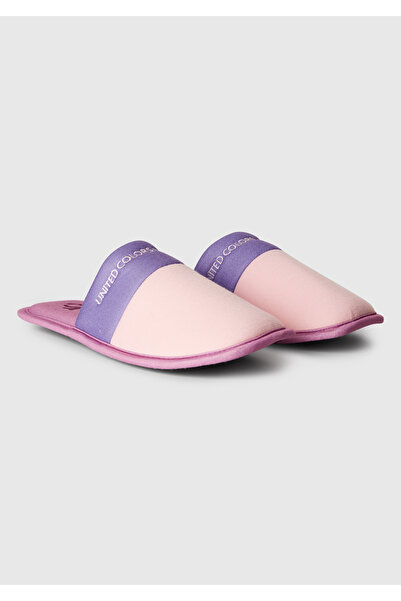 United Colors of Benetton Πολύχρωμες παντόφλες σπιτιού με ροζ λογότυπο Unisex