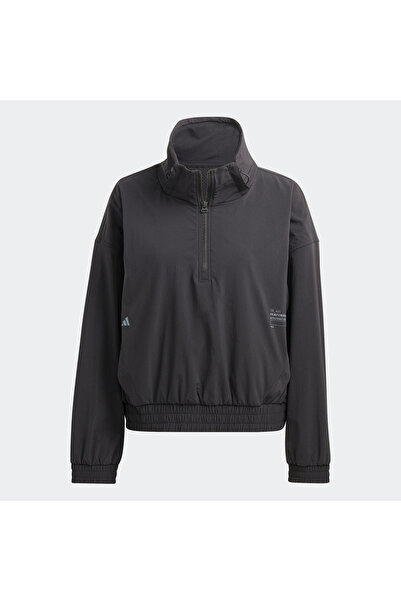 adidas سترة واقية من الرياح للنساء من إكزيز سناكينغ باللون الأسود (HS2396)