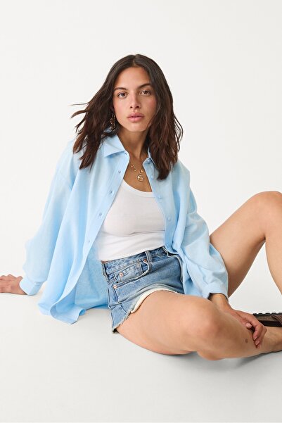 Stradivarius Linen blend shirt