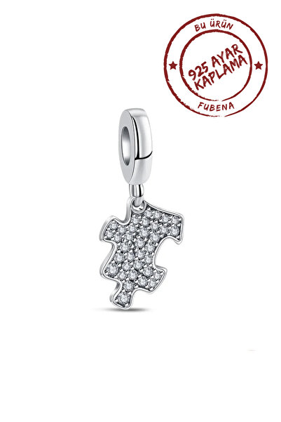 Fubena Işıltılı Puzzle Parçası Sallantılı Charm
