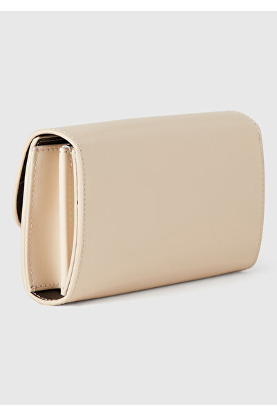 United Colors of Benetton Γυναικείο Ορθογώνιο Πορτοφόλι με Μεταλλικό Πλακέτα με Λογότυπο Πέτρας