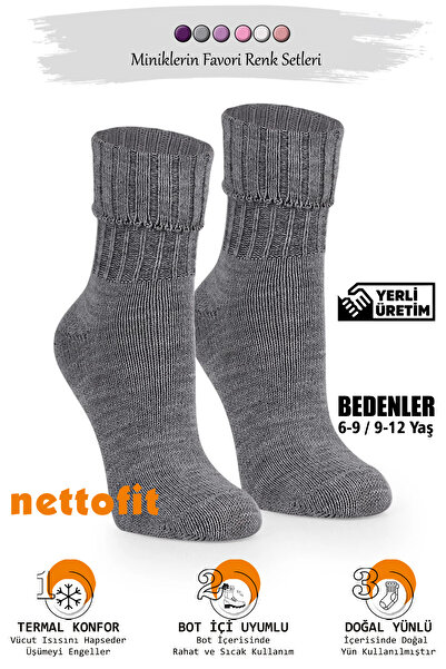 nettofit 6 пар зимових термошкарпеток з вовни для дівчаток, шкарпетки для сну та дому