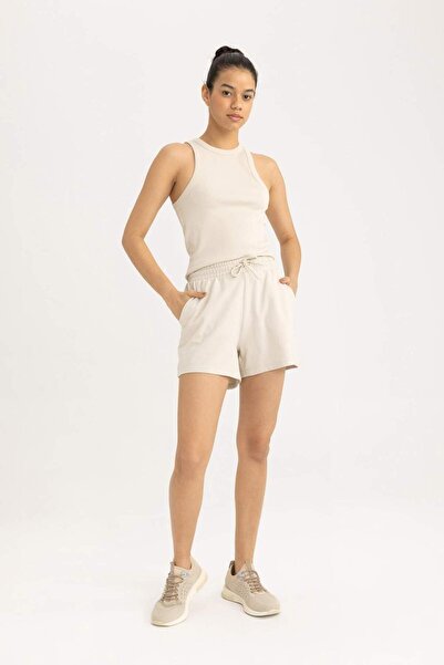 DeFacto DeFactoFit Standard Fit Sportsman Κοντό Μπαστούνι Basic Απλό Κόκκινο Σορτς Z6696AZ25SM