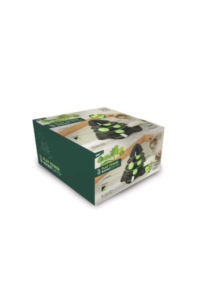 M-PETS Rocket Play Tower Cat Toy Black/Green