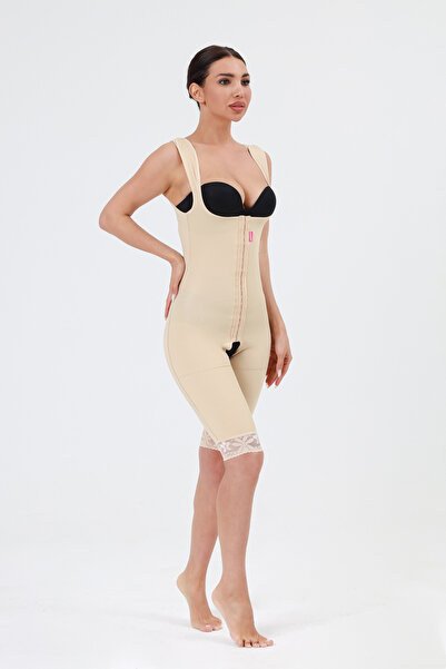 LİPOTEKS Post-Operative Slim Waist, Underbust, over the Knee, Back-Closed Bbl Liposuction Corset