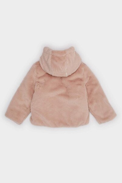 DeFacto Kız Bebek Polar Astarlı Peluş Kapüşonlu Mont C5319A524AU