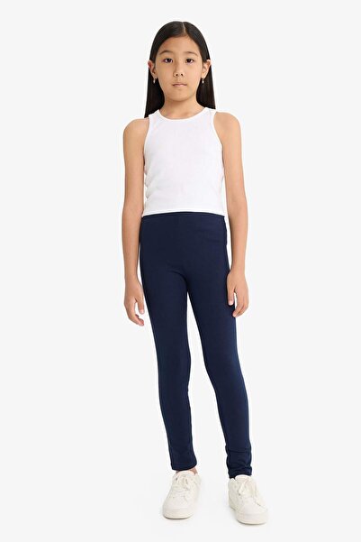 DeFacto Kız Çocuk Lacivert Uzun Boy Okul Taytı A6907a823au