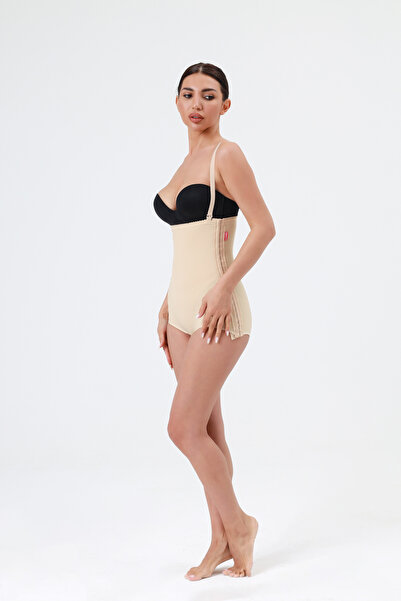 LİPOTEKS Post-Operative Two-Sided Agraffed Closed Back Swimsuit Type Liposuction Corset