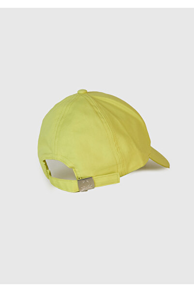 United Colors of Benetton Erkek Çocuk Sarı Önü Logo Baskılı Kep Şapka