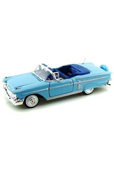 Genel Markalar Diecast 1958 Chevy Impala 1/24 Model Araç Mavi
