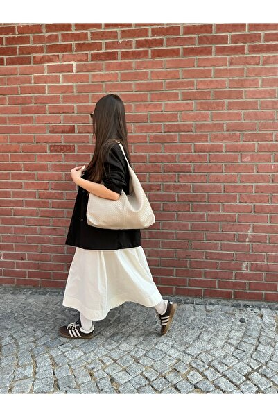 yako Geantă de umăr pentru femei VERONA, cu textura tricotată, aspect casual ...