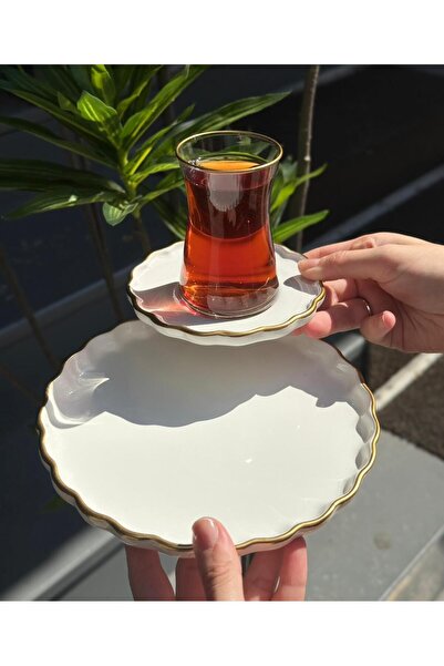 Onedekor 18 Piece Modern Daisy Cake Tea Time Set