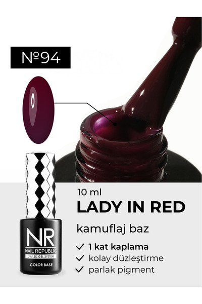 Nail Republic Kalıcı Oje Kırmızı Lady In Red 094 (10 ml)