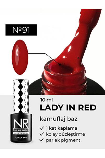 Nail Republic Kalıcı Oje Kırmızı Lady In Red 091 (10 Ml)