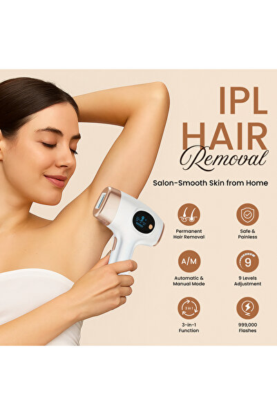 NEXSO Laser Hair Removal Machine | Permanent Hair Removal, 9 Energy Levels, 999,999 Flashes