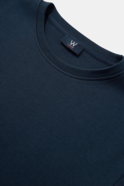 W Collection SİYAH BİSİKLET YAKA UZUN KOLLU SWEATSHIRT
