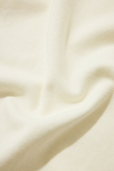 W Collection ECRU BICYCLE COLLAR LONG SLEEVE SWEATSHIRT