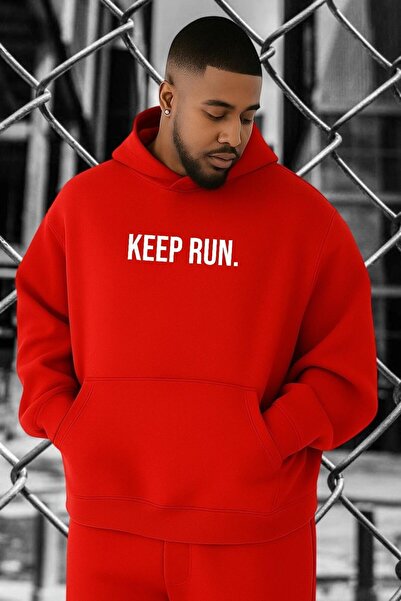 DM DOLCE MORE Hanorac supradimensionat cu imprimeu KEEP RUN