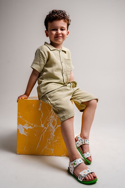 mnpc Чоловічі дитячі сандалі з натуральної шкіри на грибковій підошві