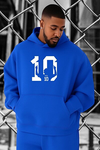 DM DOLCE MORE سويت شيرت مقاس كبير مطبوع عليه رقم 10