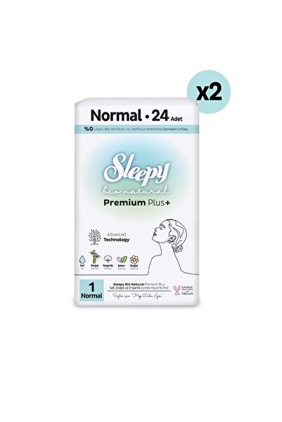 Sleepy Bio Natural Premium Plus Hijyenik Ped Normal 48 Adet Ped