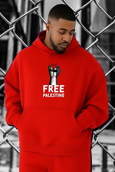 DM DOLCE MORE Hanorac supradimensionat cu imprimeu FREE FREE PALESTINE