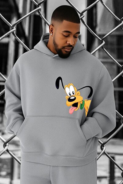 DM DOLCE MORE Hanorac supradimensionat cu imprimeu câine