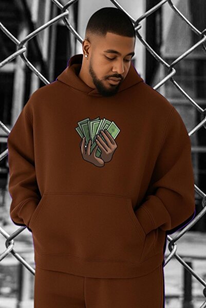 E-ROMA Hanorac cu imprimeu PARA MONEY în mărime mare