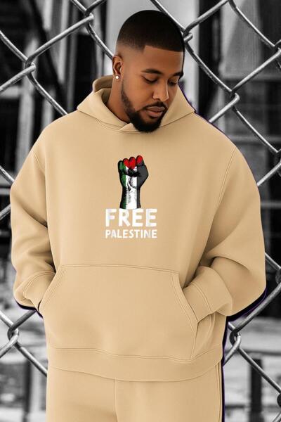 DM DOLCE MORE Hanorac supradimensionat cu imprimeu FREE FREE PALESTINE
