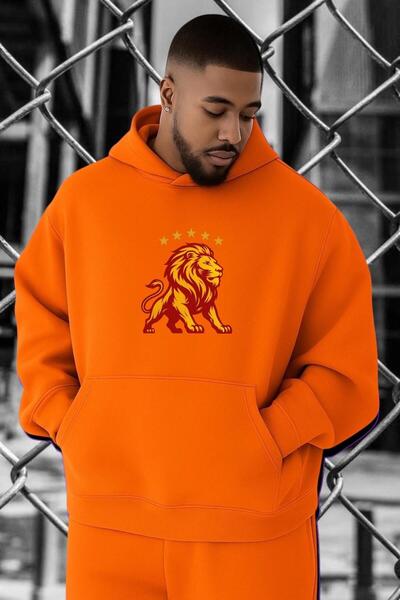 DM DOLCE MORE Hanorac supradimensionat cu imprimeu de leu