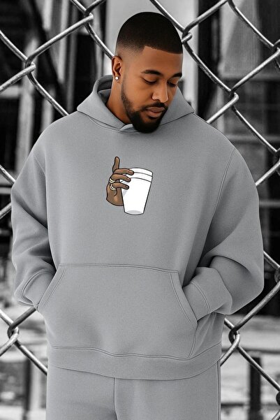 DM DOLCE MORE ΦΟύτερ με στάμπα καφέ σε μεγάλο μέγεθος