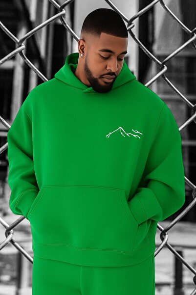 DM DOLCE MORE سويت شيرت بطبعة جبلية مقاس كبير